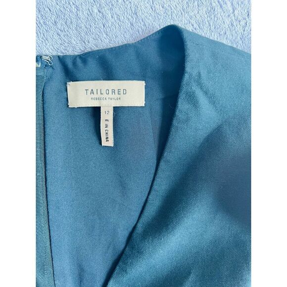 Tailored By Rebecca Taylor Stretch Modern V Neck Size 12 - Picture 4 of 14